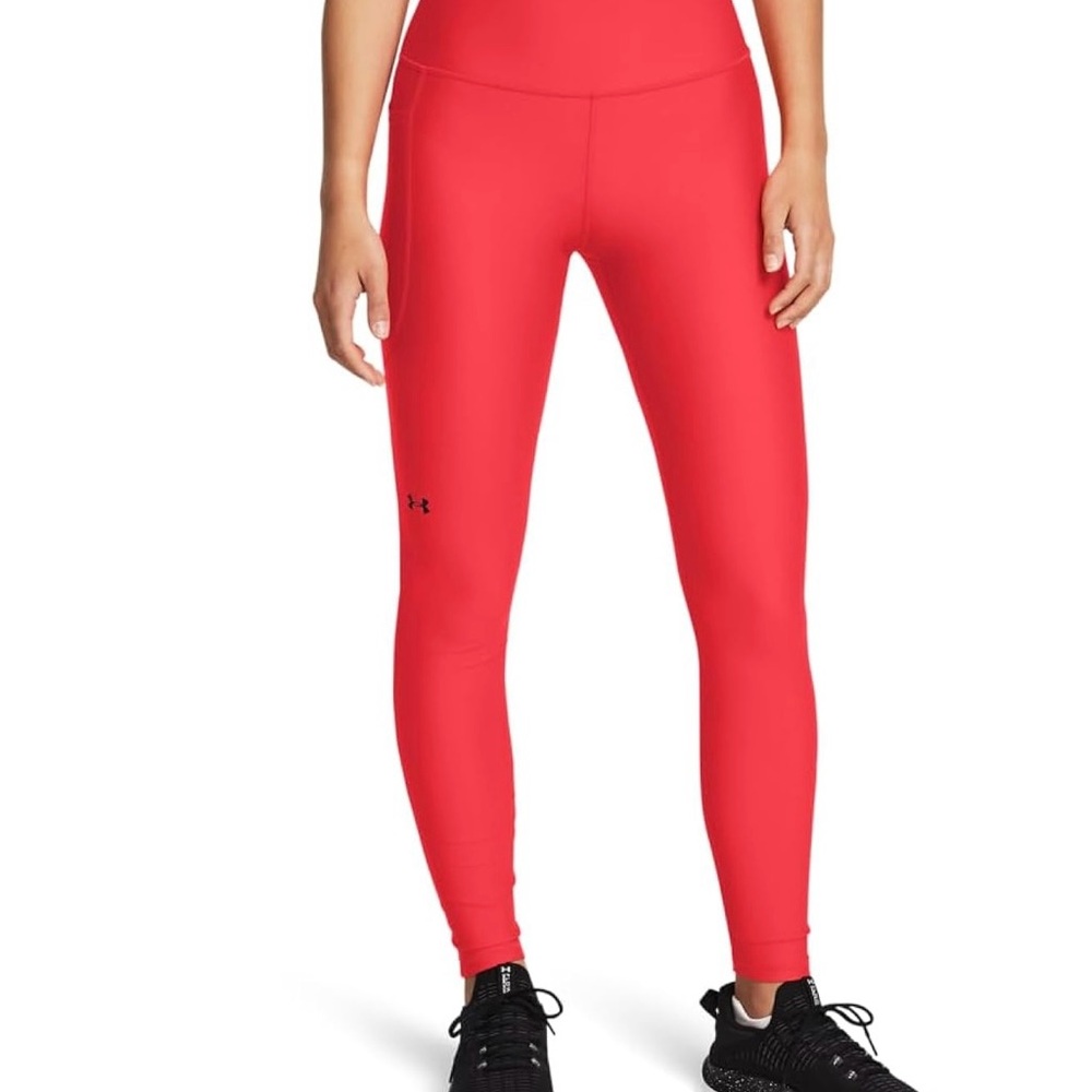 $60 Under Armour Red High-Waisted Rush Leggings Sz XL